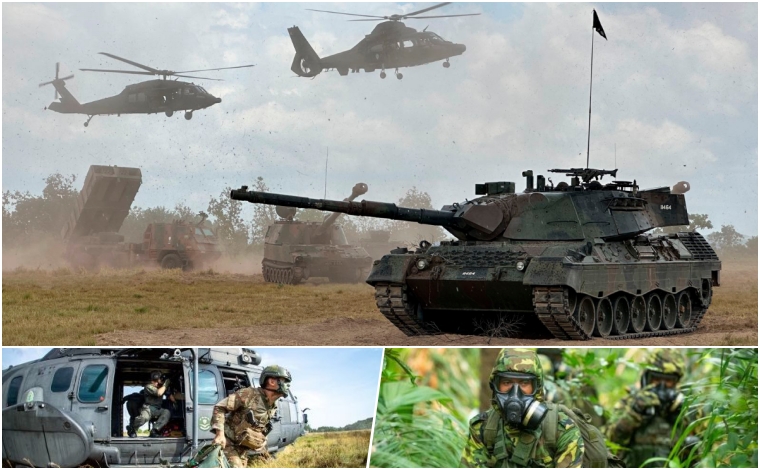 Militares das Forças Armadas em exercício da Operação Atlas na Amazônia