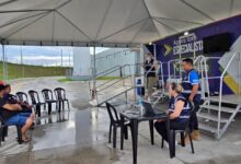 Atendimento de saúde a caminhoneiros no PPD da Via Dutra em Pindamonhangaba